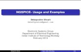 NGSPICE- Usage and Examplesdghosh/ngspice-2.pdf · NGSPICE- Usage and Examples ... (BJT or MOSFET), or an op-amp, ... Example I- Transient Analysis of an RC Circuit (cont’d)