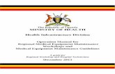 The Republic of Uganda MINISTRY OF HEALTH Health ... · PDF fileMINISTRY OF HEALTH . Health Infrastructure Division . ... List of Acronyms ... functionality of the medical equipment.