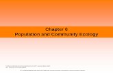 Chapter 6 Population and Community Ecology - · PDF fileChapter 6 Population and Community Ecology ... • J-shaped curve The curve of the exponential growth model when ... growth