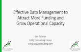Effective Data Management to Attract More Funding and …crcamerica.org/wp-content/uploads/Ken-Tallman-Effective-Data... · Effective Data Management to Attract More Funding and ...
