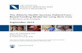 The Alberta Health Services Patient / Care Based Funding ... · PDF fileThe Alberta Health Services Patient/Care– Based Funding ... The Alberta Health ... AHS Alberta Health Services