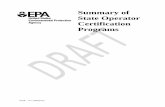 Summary of State Operator Certification Programs · PDF fileCode of Alabama 1975: § 22-22A, § 22-25-1 through 22-25-15, and The Alabama Department of Environmental Management (ADEM)