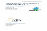 DAIRY DIGESTER RESEARCH AND DEVELOPMENT PROGRAM · PDF file2017 DAIRY DIGESTER RESEARCH AND DEVELOPMENT PROGRAM . 2017 DAIRY DIGESTER RESEARCH AND DEVELOPMENT PROGRAM . Request for