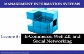 Lecture 8 : E-Commerce, Web 2.0, and Social Networking · PDF fileLecture 8 : E-Commerce, Web 2.0, and Social Networking. ... •E –Commerce and the categories of E –Commerce ...