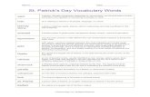 St. Patrick's Day Vocabulary Words - it.iitb.ac.invijaya/ssrvm/worksheetscd/getWorksheets... · St. Patrick's Day Vocabulary Words ... An acrostic poem is a poem where each letter