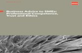 Business Advice to SMEs: Professional Competence,  · PDF fileBusiness Advice to SMEs: Professional Competence, Trust and Ethics Research report 119