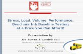 Stress, Load, Volume, Performance, Benchmark & Baseline ... · PDF file•Know Where To Start • Uniformity • Definition Of Terms Stress Testing Load Testing Volume Testing Performance