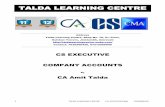 TALDA LEARNING CENTRE -   · PDF fileTheory Notes of Company Accounts ACCOUNTING ... Treatment of expenditure during construction and ... TALDA LEARNING CENTRE 11+12