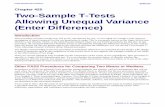 Two-Sample T-Tests Allowing Unequal Variance (Enter ... · PDF fileTwo-Sample T-Tests Allowing Unequal Variance ... Tests Allowing Unequal Variance (Enter Means) ... the conservat