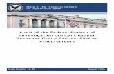 Audit of the Federal Bureau of Investigation Critical ... · PDF fileaudit of the federal bureau of investigation critical incident response group tactical section procurements