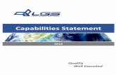 Capabilities Statement - · PDF fileCapabilities Statement 2018 ... Our published past performance ratings are superior and our customer responses to Government contracting inquiries