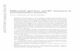 Diﬀerential operators and BV structures in erential operators and BV structures in noncommutative geometry 3 The general point of view of this paper is that an adequate framework