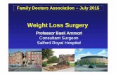 Weight Loss Surgery - Family Doctor Learning/Bariatric... · Weight Loss Surgery ... Roux-en-Y gastric bypass Omega loop (mini) gastric bypass. Biliopancreatic Diversion + ... Gastric