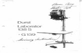 Durst Laborator 138 S - Tripping Through The Dark · PDF fileDurst Laborator 138 S Durst Laborator G 139 Servicing instructions L 1 3 8 S - 2 G139-2 Retensioning the counterweight