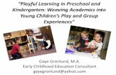 Young Children’s Play and Group Experiences” - ISACS learning Handouts All.pdf · Young Children’s Play and Group Experiences ... It refers to play in a structured ... Lesson
