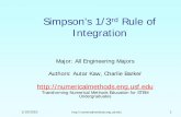 Simpson’s 1/3 rd Rule of - MATH FOR COLLEGEmathforcollege.com/nm/mws/gen/07int/mws_gen_int_ppt_simpson13.pdf · 5 Basis of Simpson’s 1/3 rd Rule Trapezoidal rule was based on