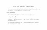 First and Second Order Filters - Carleton Universityrmason/Teaching/486-d.pdf · First and Second Order Filters ... General first order bilinear transfer function is given by: T s
