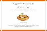 Algebra 2 Unit Plan - Orange Public · PDF fileEssential Questions How do variables help you model real-world situations and solve equations? ... inequalities, and interpret ... pairs