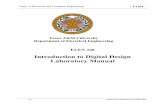 Introduction to Digital Design Laboratory Manualpeople.tamu.edu/~ehsanrohani/ECEN248/Manual.pdf · Dept. of Electrical and Computer Engineering TAMU 1 Laboratory Manual for ECEN 248