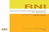 Recommended Nutrient Intakes for Malaysia - NutriScenenutriscene.org.my/editorial/Mohd Ismail et al 2005 - RNI Malaysia.pdf · Recommended Nutrient Intakes for Malaysia 2005 ... The