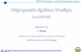 For BEPCII - · PDF fileBEPCII Cryogenic System Engineering Design 1. Cryogenic System Design. For BEPCII. 2004-01-12. L.Wang. Institute of Cryogenics and Superconductivity Technology
