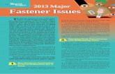 Special Project 2013 Major Fastener Issues - fastener · PDF file234 by Serena Hsiao, Fastener World Inc. Special Project T he fastener industry is one of the major sources of trade