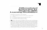 Instruction for Students With Learning Disabilities · PDF fileDifferentiating Instruction for Students With Learning Disabilities ... In the differentiated learning ... Instruction