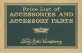 Price List of Accessories and Accessory Parts - … List of Accessories and Accessory Parts ... 60 Lincoln Ave. Long Island City- 564 Jackson Ave. ... Readinl,!- 305 Greenwich S treet