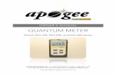 QUANTUM METER - Campbell Sci · PDF fileApogee Instruments MQ series quantum meters consist of a handheld meter and a dedicated quantum sensor that is integrated into