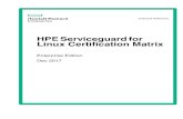 HPE Serviceguard for Linux Certification Matrix · PDF fileContents How to use this document Other Resources 1 HPE Serviceguard for Linux A.12.xx.xx 1.1 Linux Distributions and Errata