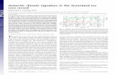 Antarctic climate signature in the Greenland ice core · PDF fileAntarctic climate signature in the Greenland ice ... are characterized by the ... The observation of D–O type climate