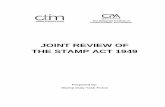 JOINT REVIEW OF THE STAMP ACT 1949 - CTIM Joint...CTIM and MICPA JOINT REVIEW OF THE STAMP ACT 1949 30 January 2012 Page 2 b) Reference to the tax and revenue-generating efforts of