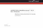VERITAS NetBackup for Oracle - York  · PDF fileVERITAS NetBackup™ 6.0 for Oracle System Administrator’s Guide for Windows ... Cluster Software