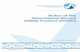 Rules of the Amusement Device Safety Council (ADSC) · PDF fileRules of the . Amusement Device . Safety Council (ADSC) ... Proposals allowable at Meetings ... within the fairground