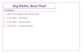 Big Maths, Beat That! - Mathematics · PDF fileBig Maths, Beat That! Contents ... • It provides children with a fun and motivational way to track their own progress and set their