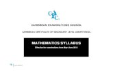 MATHEMATICS SYLLABUS - · PDF fileA major development has been the move by all territories to universal secondary education which enables persons with a wide range of ... MATHEMATICS