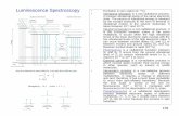 Luminescence Spectroscopy - University of Central Floridachemistry.cos.ucf.edu/redesign/wp-content/uploads/... · Luminescence Spectroscopy • Excitation is very -rapid (10 15s).