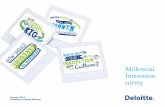 Millennial Innovation survey - Deloitte US · PDF file2 Millennial Innovation survey Research information ... “Energy Consumption—reducing our ... “The economic crisis that we