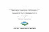 Sample Grant Agreement - California Air Resources Board · PDF fileSample Grant Agreement Air Quality Improvement Program and Low Carbon Transportation Greenhouse Gas Reduction Fund