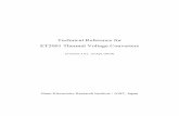 Technical Reference for ET2001 Thermal Voltage … Version 1.03b About This Manual This manual, "Technical Reference for ET2001 Thermal Converters", provides technical information