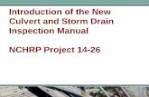 Introduction of the New Culvert and Storm Drain Inspection Manual NCHRP Project …onlinepubs.trb.org/onlinepubs/webinars/170130.pdf · Introduction of the New Culvert and Storm Drain