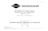 RediStart Solid State Starter User Manual manual 890034-0… ·  · 2012-03-06RediStart Solid State Starter User Manual Control ... Congratulations on the purchase of your new Benshaw