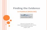 Finding the Evidence - Duke University Medical Center … the Evidence in PubMed (MEDLINE) ... EBM Pyramid & EBM Page Generator (2006) ... Search ScenarioPublished in: Perioperative
