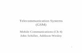 Telecommunication Systems (GSM) - ece.uwaterloo.casnaik/750/gsm+dca.pdf · Telecommunication System ... CDMA 2G 2.5G 3G IS-136 TDMA GSM PDC IS-95 cdmaOne GPRS Cdma2000 1X EDGE IS