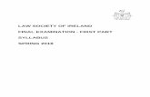 LAW SOCIETY OF IRELAND · PDF filestatutory foundation to each ingredient of the prescribed syllabus in cases where such statutory ... Construction of wills ... Law Society of Ireland