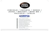 CIRCOLO / ESPERTA / GENIO / JOVIA / MELODY / MINI ME ... · PDF file circolo / esperta / genio / jovia / melody / mini me / piccolo / stelia safety precautions indicazioni di sicurezza