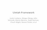 Uintah Framework - Welcome to CCRGccrg.rit.edu/~carpet/images/8/8a/Uintah_Framework.pdf · Uintah Framework Justin Luitjens, Qingyu Meng, John Schmidt, Martin Berzins, Todd Harman,