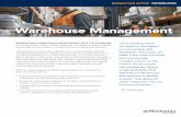 Warehouse Management Management MANHATTAN ACTIVE ... • Increase inventory turns and speed order processing to boost customer satisfaction and improve financial performance “A compelling
