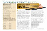 Meadow Pointe II ProPosed road oPenIngs Chair: Brian Shahin ... point someone had the brilliant idea of claiming ... Mark Glassman Resident Meadow Pointe II ProPosed road oPenIngs.