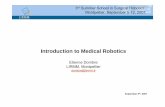 Introduction to Medical  · PDF fileEvolution of the active hand prostheses ... Smart living spaces D.H. Stefanov, ... E. Dombre, Introduction to Surgical Robotics (34)